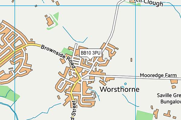 BB10 3PU map - OS VectorMap District (Ordnance Survey)