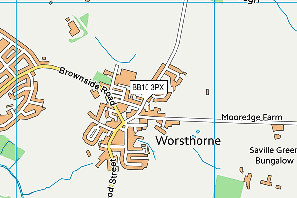 BB10 3PX map - OS VectorMap District (Ordnance Survey)