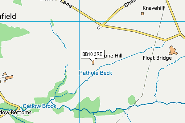 BB10 3RE map - OS VectorMap District (Ordnance Survey)