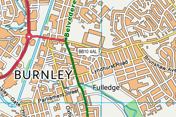 BB10 4AL map - OS VectorMap District (Ordnance Survey)