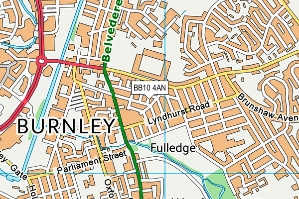 BB10 4AN map - OS VectorMap District (Ordnance Survey)