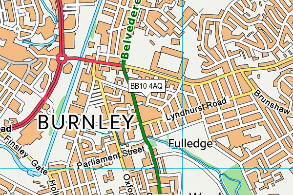 BB10 4AQ map - OS VectorMap District (Ordnance Survey)