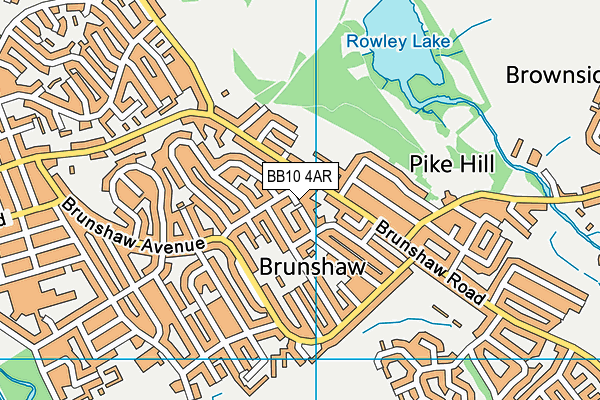 BB10 4AR map - OS VectorMap District (Ordnance Survey)