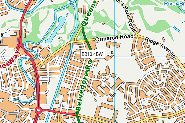 BB10 4BW map - OS VectorMap District (Ordnance Survey)