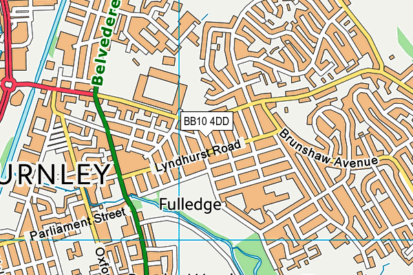 BB10 4DD map - OS VectorMap District (Ordnance Survey)