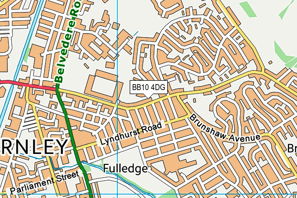 BB10 4DG map - OS VectorMap District (Ordnance Survey)