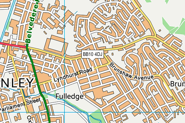 BB10 4DJ map - OS VectorMap District (Ordnance Survey)