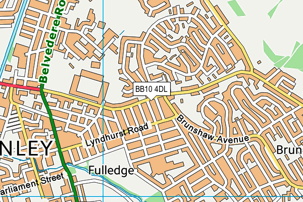 BB10 4DL map - OS VectorMap District (Ordnance Survey)