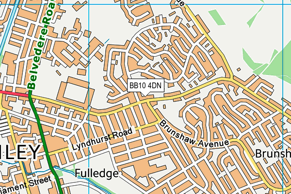 BB10 4DN map - OS VectorMap District (Ordnance Survey)