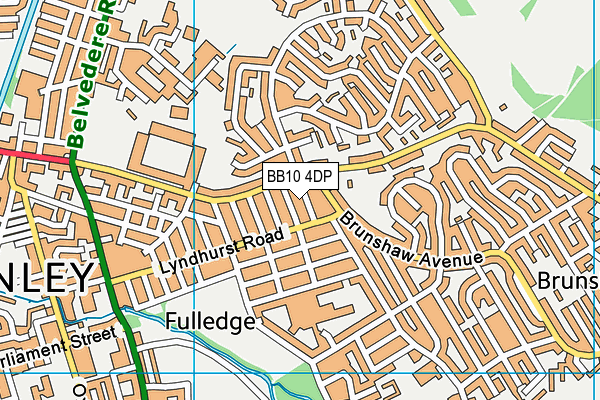 BB10 4DP map - OS VectorMap District (Ordnance Survey)