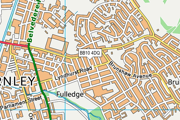 BB10 4DQ map - OS VectorMap District (Ordnance Survey)