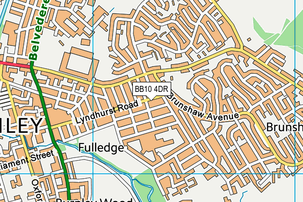 BB10 4DR map - OS VectorMap District (Ordnance Survey)