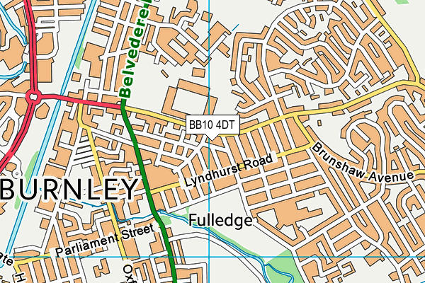 BB10 4DT map - OS VectorMap District (Ordnance Survey)