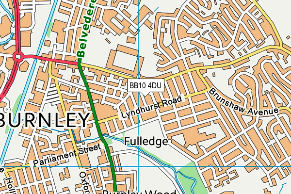 BB10 4DU map - OS VectorMap District (Ordnance Survey)