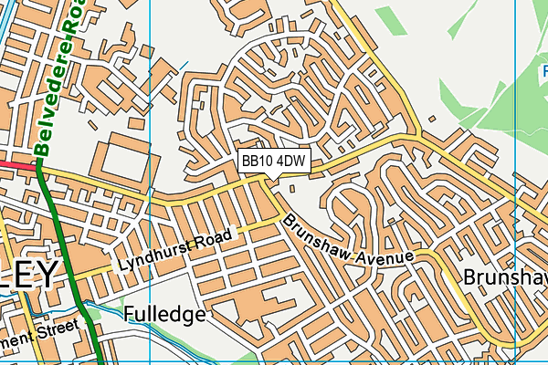 BB10 4DW map - OS VectorMap District (Ordnance Survey)