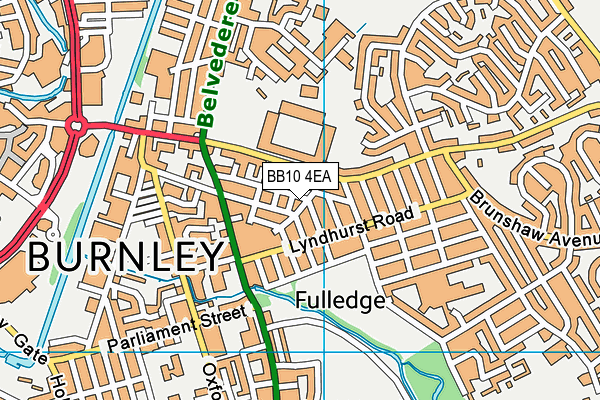 BB10 4EA map - OS VectorMap District (Ordnance Survey)