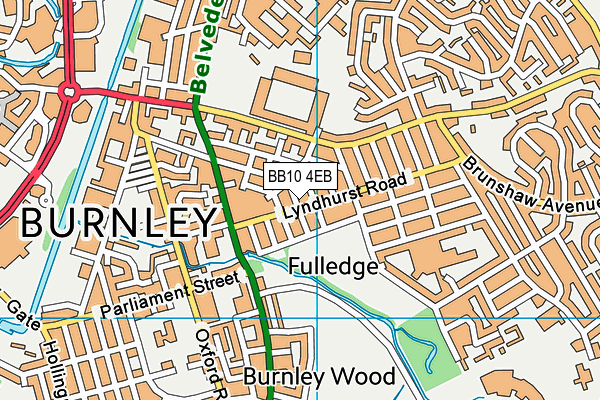 BB10 4EB map - OS VectorMap District (Ordnance Survey)