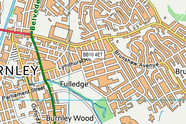 BB10 4ET map - OS VectorMap District (Ordnance Survey)