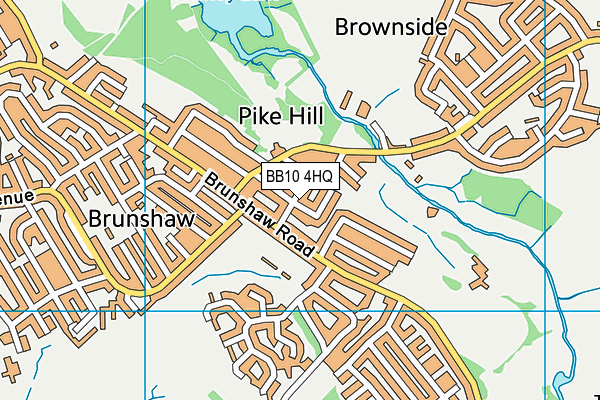 BB10 4HQ map - OS VectorMap District (Ordnance Survey)