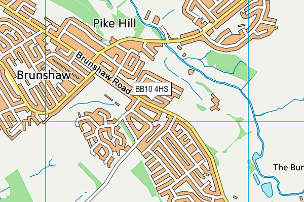 BB10 4HS map - OS VectorMap District (Ordnance Survey)