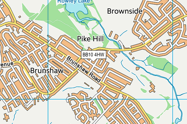 BB10 4HW map - OS VectorMap District (Ordnance Survey)