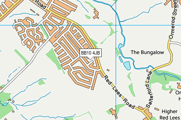BB10 4JB map - OS VectorMap District (Ordnance Survey)