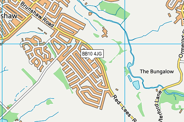 BB10 4JG map - OS VectorMap District (Ordnance Survey)