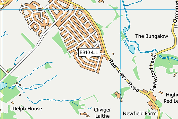 BB10 4JL map - OS VectorMap District (Ordnance Survey)