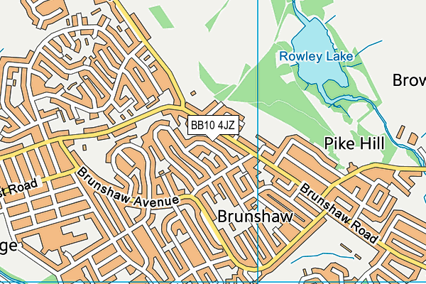 BB10 4JZ map - OS VectorMap District (Ordnance Survey)