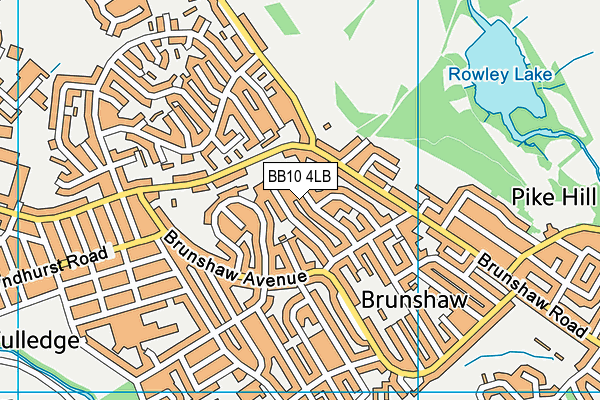 BB10 4LB map - OS VectorMap District (Ordnance Survey)