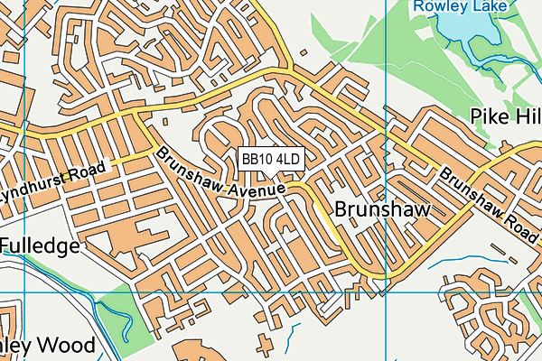 BB10 4LD map - OS VectorMap District (Ordnance Survey)