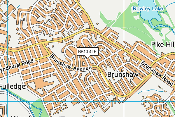 BB10 4LE map - OS VectorMap District (Ordnance Survey)