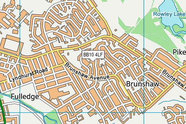 BB10 4LF map - OS VectorMap District (Ordnance Survey)