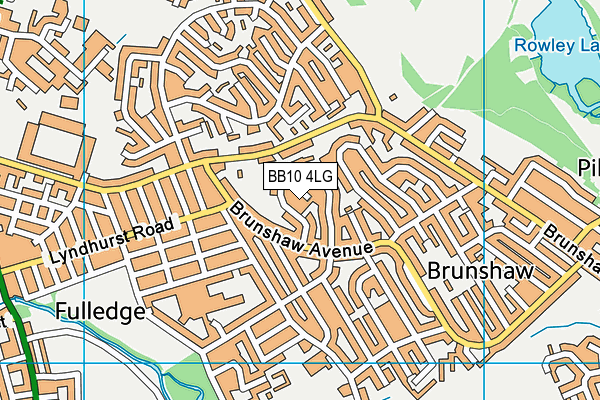 BB10 4LG map - OS VectorMap District (Ordnance Survey)