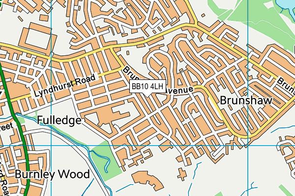 BB10 4LH map - OS VectorMap District (Ordnance Survey)