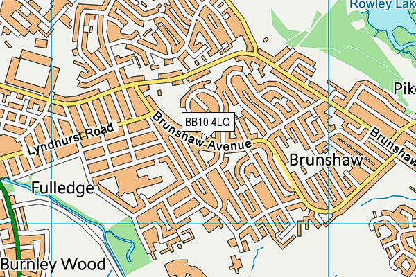BB10 4LQ map - OS VectorMap District (Ordnance Survey)