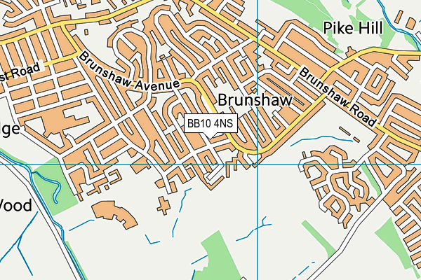 BB10 4NS map - OS VectorMap District (Ordnance Survey)