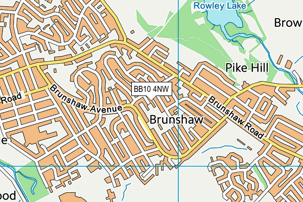 BB10 4NW map - OS VectorMap District (Ordnance Survey)