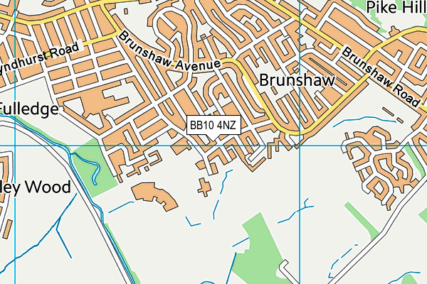 BB10 4NZ map - OS VectorMap District (Ordnance Survey)