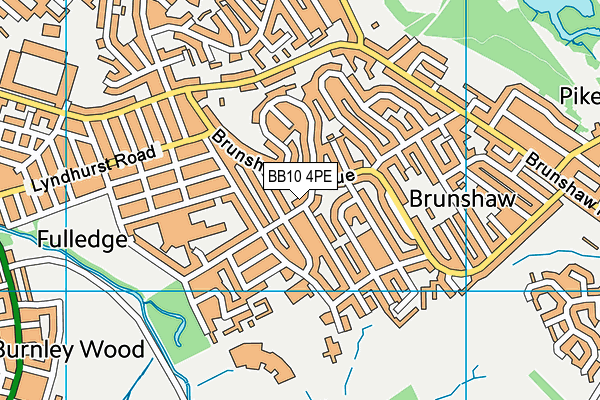 BB10 4PE map - OS VectorMap District (Ordnance Survey)