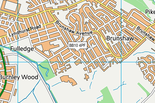 BB10 4PF map - OS VectorMap District (Ordnance Survey)