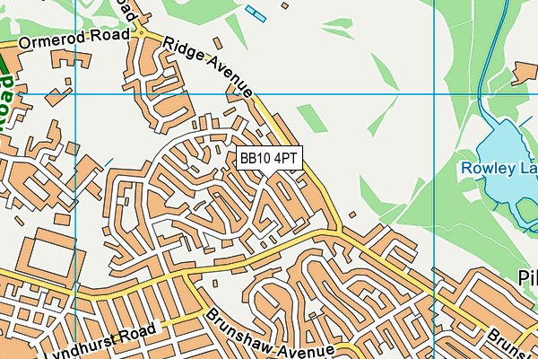 BB10 4PT map - OS VectorMap District (Ordnance Survey)