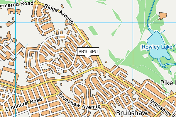 BB10 4PU map - OS VectorMap District (Ordnance Survey)