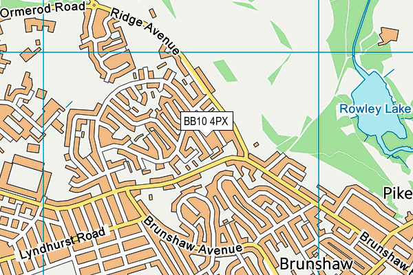 BB10 4PX map - OS VectorMap District (Ordnance Survey)