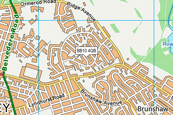 BB10 4QB map - OS VectorMap District (Ordnance Survey)