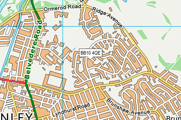 BB10 4QE map - OS VectorMap District (Ordnance Survey)