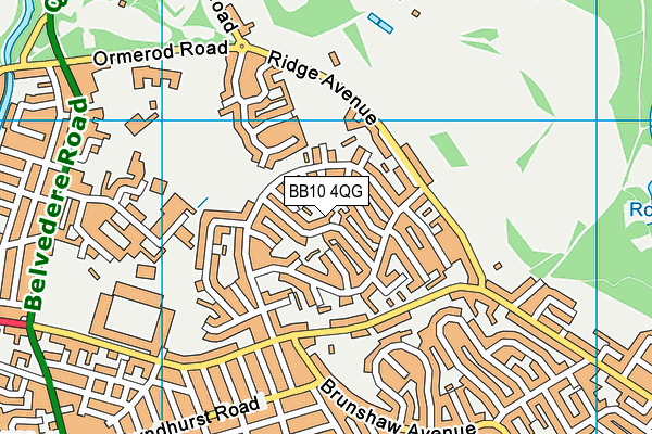 BB10 4QG map - OS VectorMap District (Ordnance Survey)