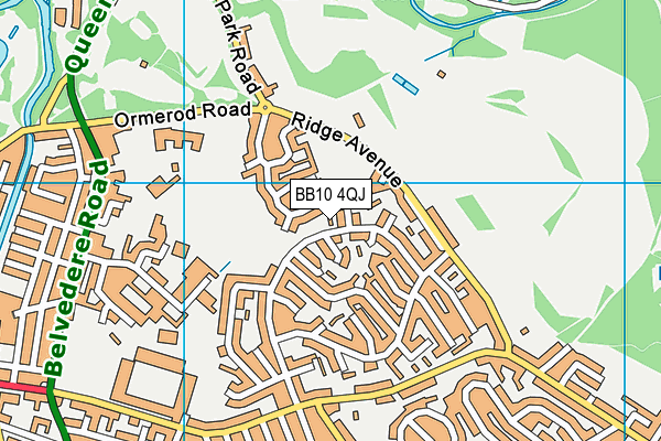 BB10 4QJ map - OS VectorMap District (Ordnance Survey)