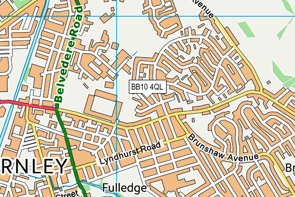 BB10 4QL map - OS VectorMap District (Ordnance Survey)
