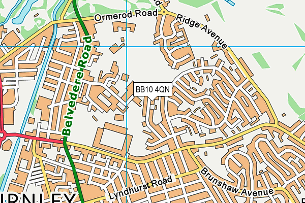 BB10 4QN map - OS VectorMap District (Ordnance Survey)